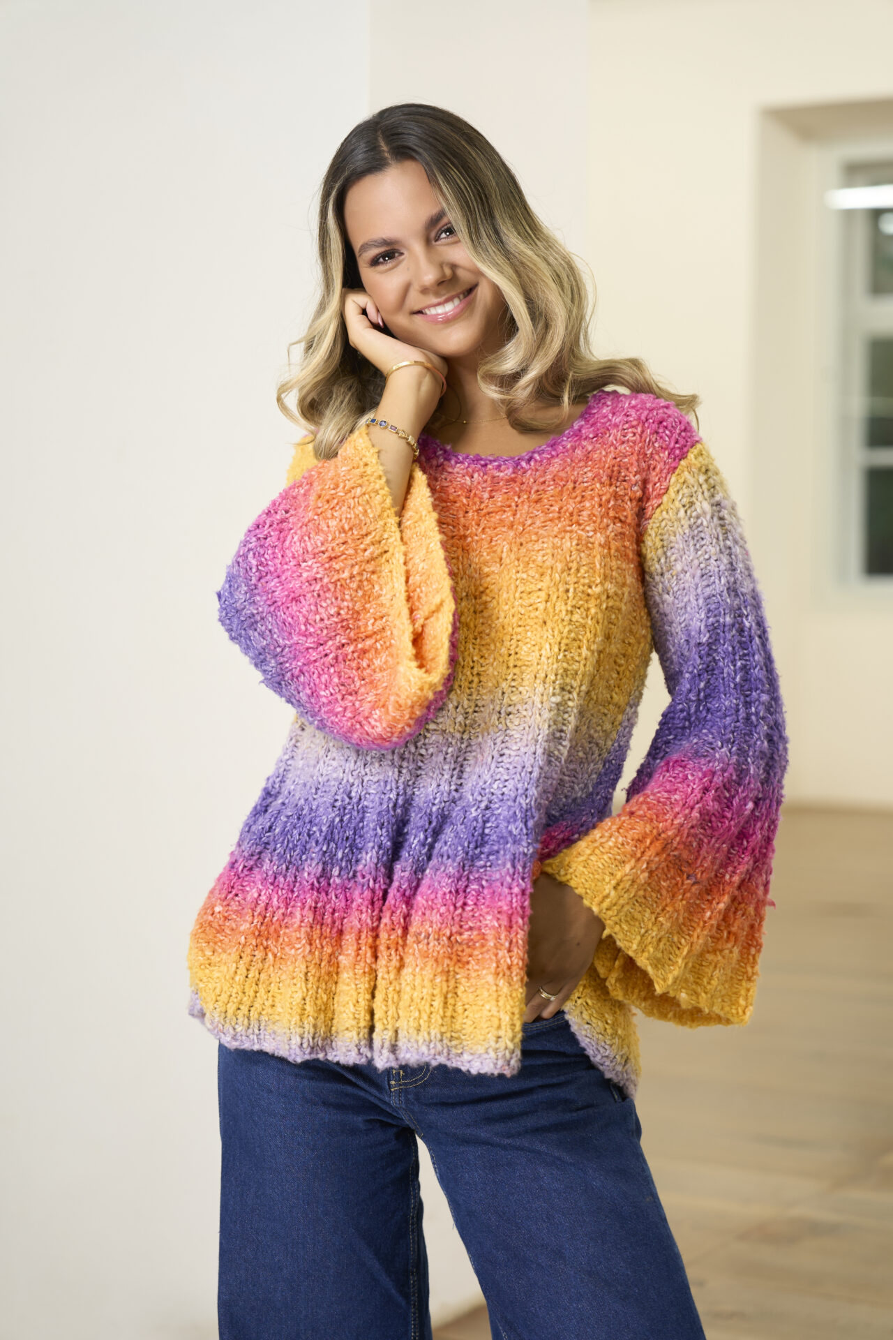 Piuma Cotton Oversized Ärmel Pullover